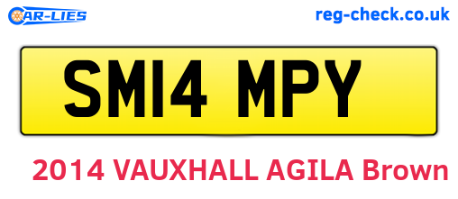SM14MPY are the vehicle registration plates.