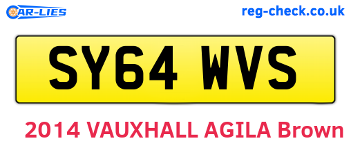 SY64WVS are the vehicle registration plates.