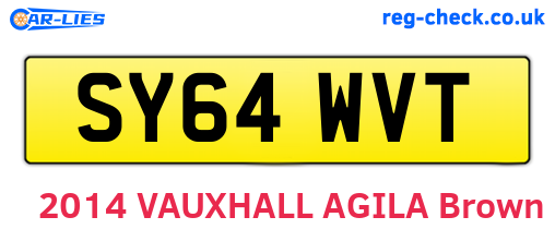 SY64WVT are the vehicle registration plates.