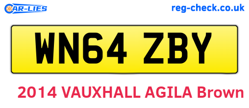 WN64ZBY are the vehicle registration plates.
