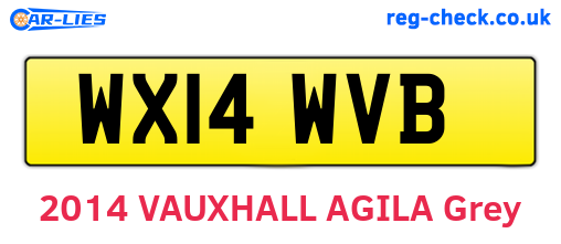WX14WVB are the vehicle registration plates.