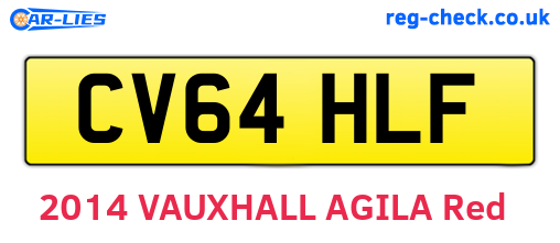 CV64HLF are the vehicle registration plates.
