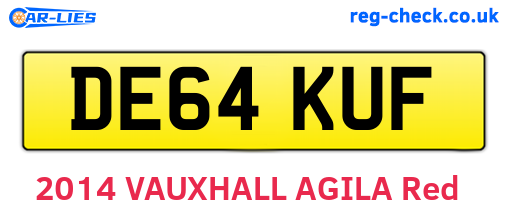 DE64KUF are the vehicle registration plates.