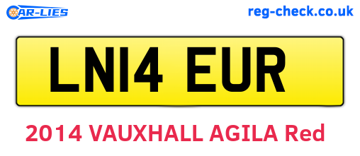 LN14EUR are the vehicle registration plates.