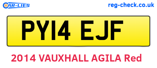 PY14EJF are the vehicle registration plates.