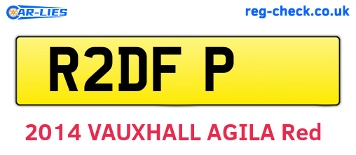 R2DFP are the vehicle registration plates.
