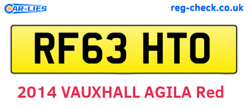 RF63HTO are the vehicle registration plates.