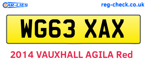 WG63XAX are the vehicle registration plates.
