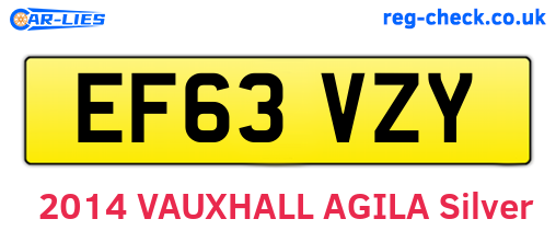 EF63VZY are the vehicle registration plates.