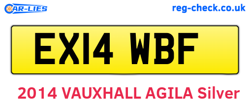 EX14WBF are the vehicle registration plates.