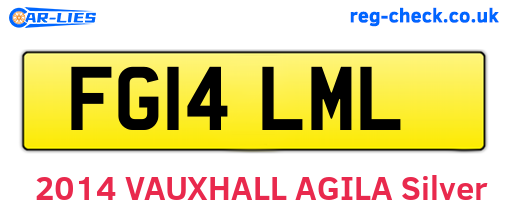 FG14LML are the vehicle registration plates.