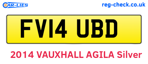 FV14UBD are the vehicle registration plates.
