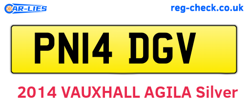 PN14DGV are the vehicle registration plates.