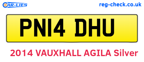 PN14DHU are the vehicle registration plates.