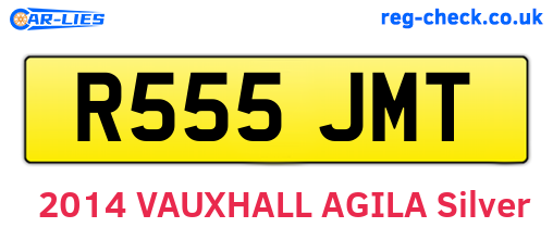 R555JMT are the vehicle registration plates.