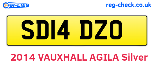 SD14DZO are the vehicle registration plates.