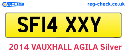 SF14XXY are the vehicle registration plates.