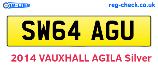 SW64AGU are the vehicle registration plates.
