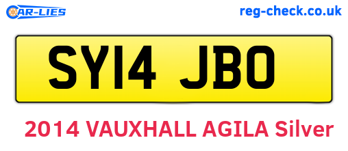 SY14JBO are the vehicle registration plates.