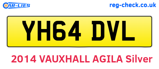 YH64DVL are the vehicle registration plates.