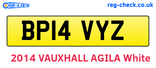 BP14VYZ are the vehicle registration plates.