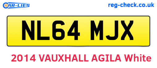 NL64MJX are the vehicle registration plates.