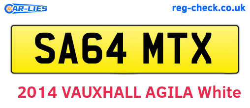 SA64MTX are the vehicle registration plates.