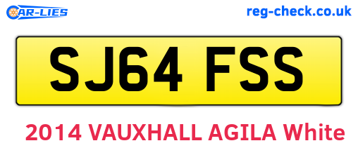 SJ64FSS are the vehicle registration plates.