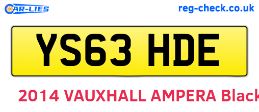 YS63HDE are the vehicle registration plates.