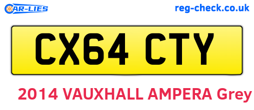 CX64CTY are the vehicle registration plates.