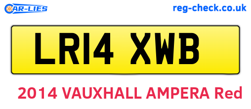 LR14XWB are the vehicle registration plates.