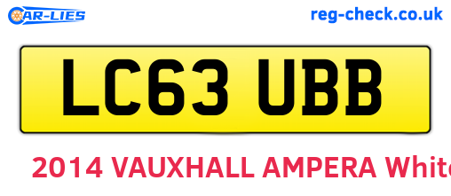 LC63UBB are the vehicle registration plates.