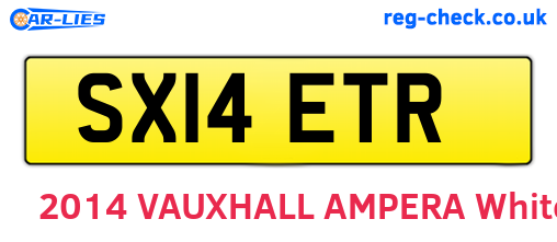 SX14ETR are the vehicle registration plates.