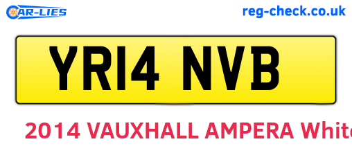 YR14NVB are the vehicle registration plates.