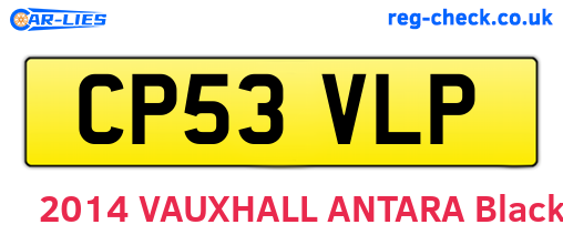 CP53VLP are the vehicle registration plates.