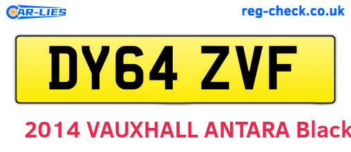 DY64ZVF are the vehicle registration plates.