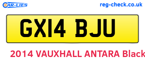 GX14BJU are the vehicle registration plates.