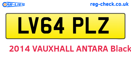 LV64PLZ are the vehicle registration plates.