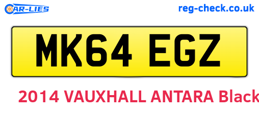MK64EGZ are the vehicle registration plates.