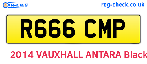 R666CMP are the vehicle registration plates.