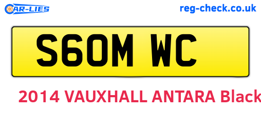 S60MWC are the vehicle registration plates.