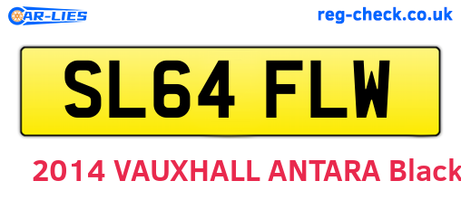 SL64FLW are the vehicle registration plates.