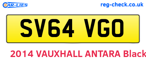 SV64VGO are the vehicle registration plates.