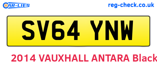SV64YNW are the vehicle registration plates.