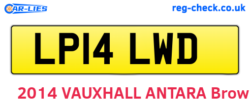 LP14LWD are the vehicle registration plates.