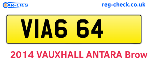 VIA664 are the vehicle registration plates.