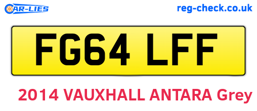 FG64LFF are the vehicle registration plates.