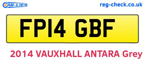 FP14GBF are the vehicle registration plates.