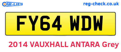 FY64WDW are the vehicle registration plates.