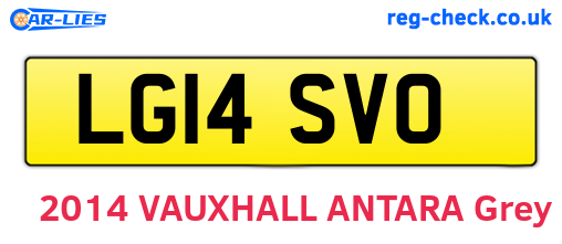 LG14SVO are the vehicle registration plates.